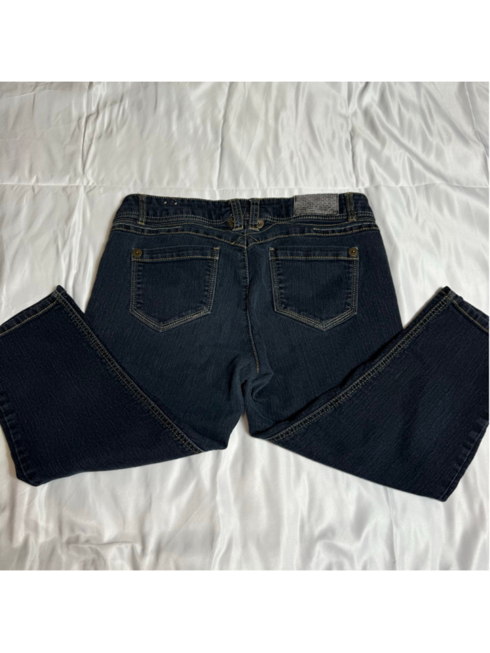 Juniors Rewind Ankle & Cropped Jeans Size 15 Dark Blue - Picture 7 of 9
